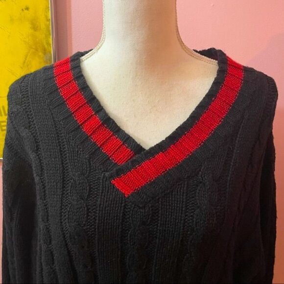 Vintage Never Sleep by Rogues Gallery  Dark Academia Oversized Varsity Sweater - Picture 11 of 16